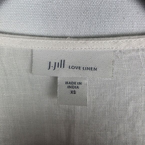 J.Jill ~ XS ~ NEW Very Pretty Linen Embroidered Bell-Sleeve Tunic ~ NWT - Picture 4 of 7